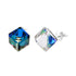 Sudraba auskari "Rubikona II (Bermuda Blue)" ar Swarovski™ kristāliem